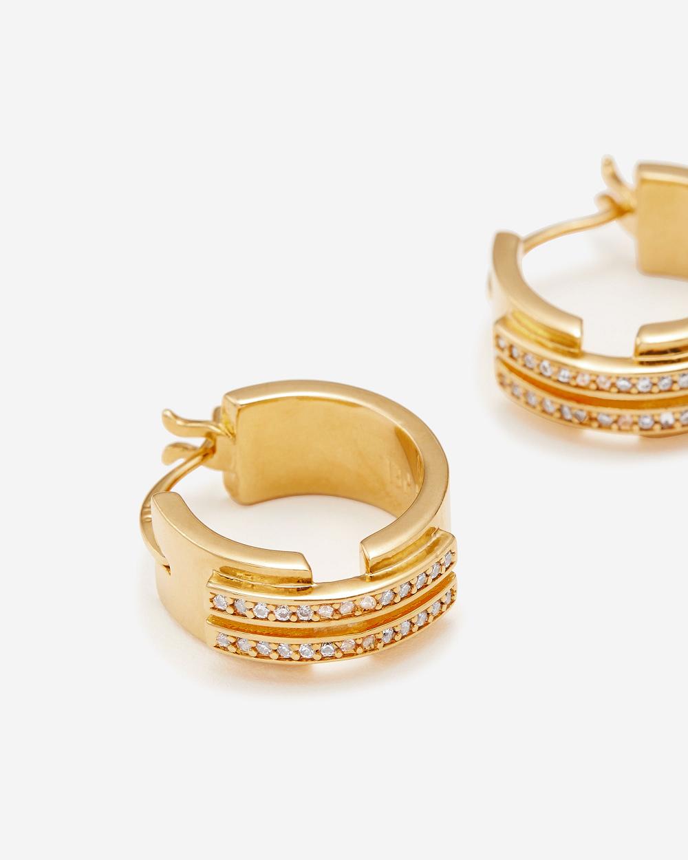 JW PEI Hoop Earrings Women Jewelry Gold / White | CA1447ZG