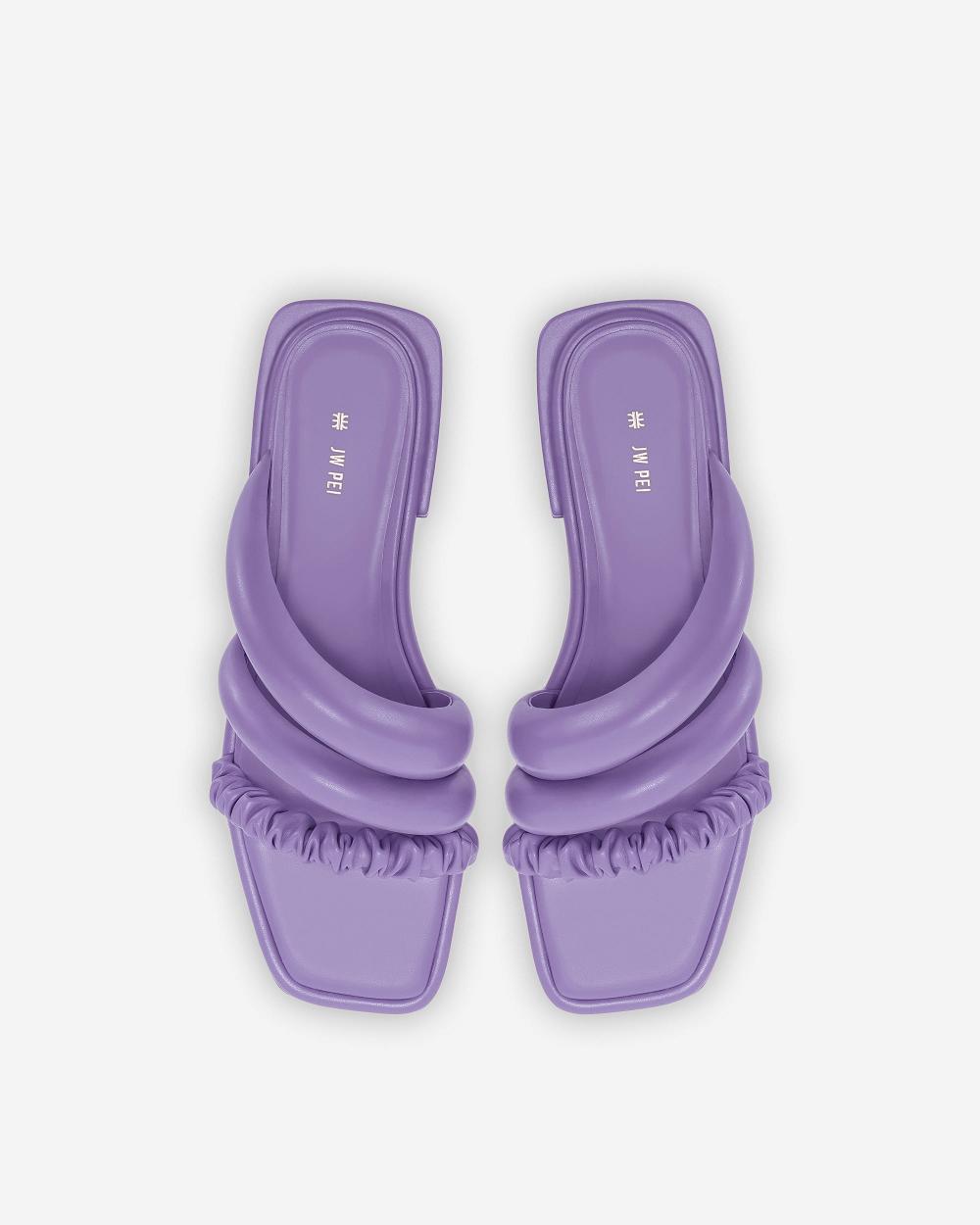 JW PEI Jada Flat Mule Women Shoes Purple | CA1475CE