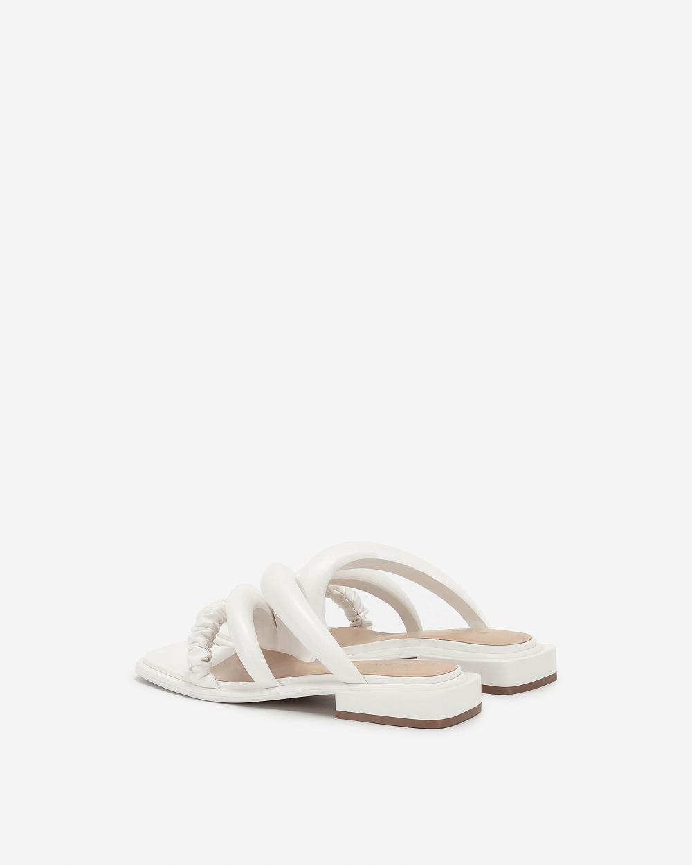 JW PEI Jada Flat Mule Women Shoes White | CA1476VD