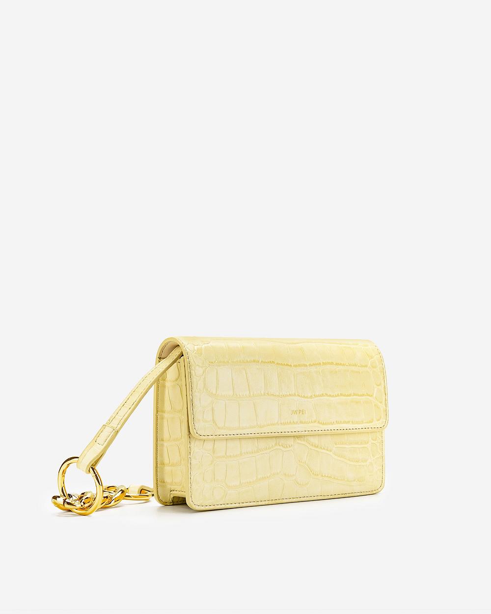 JW PEI Julia Chain Women Crossbody Bags Yellow | CA1032XF