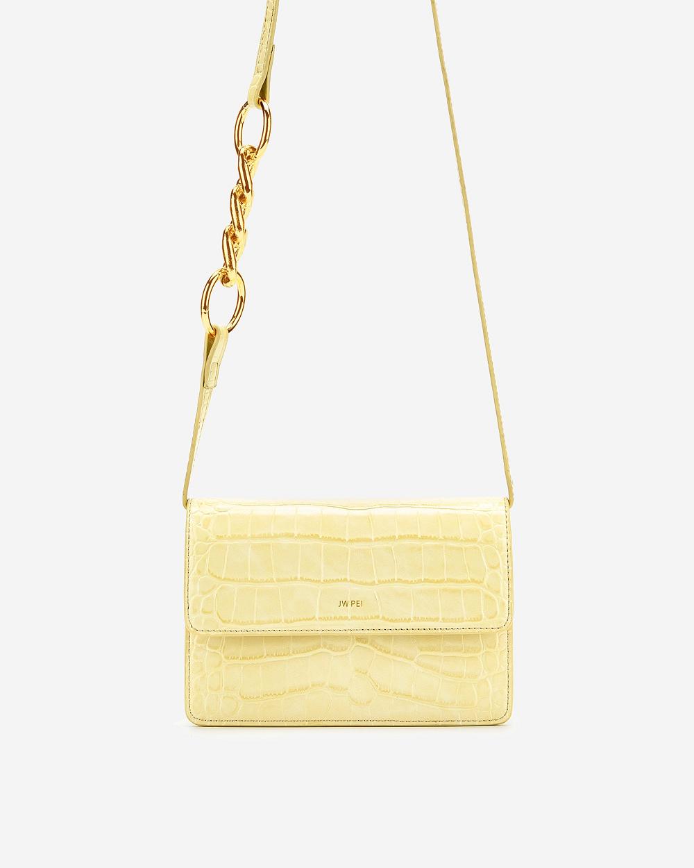 JW PEI Julia Chain Women Crossbody Bags Yellow | CA1032XF