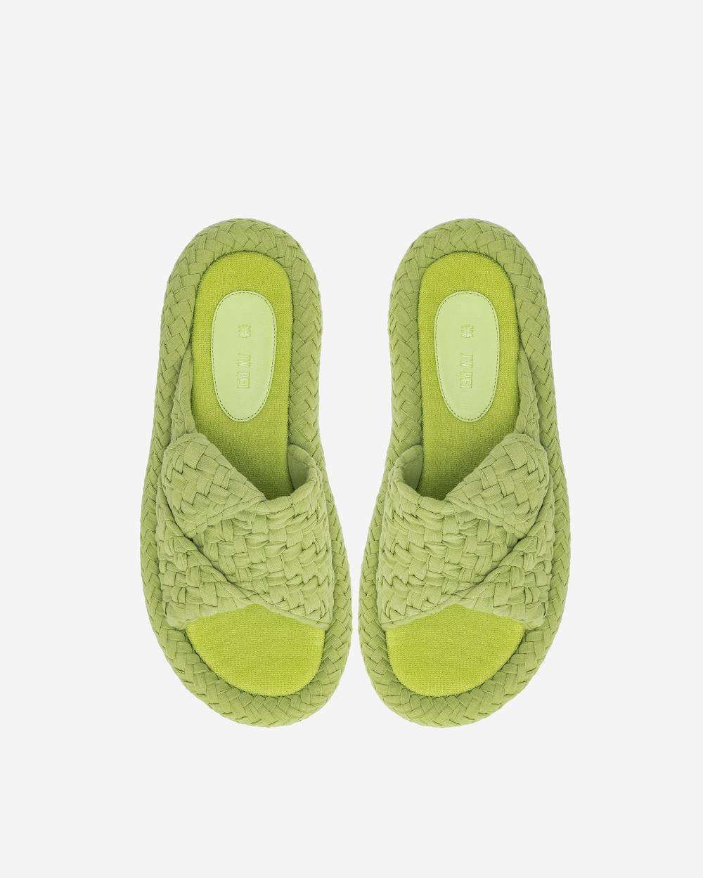 JW PEI Lilah Woven Platform Sandal Women Shoes Green | CA1490AP