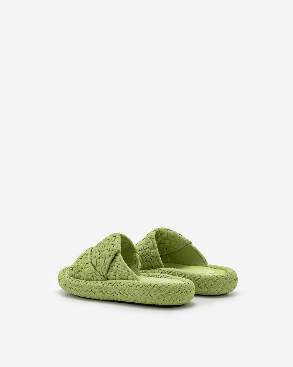 JW PEI Lilah Woven Platform Sandal Women Shoes Green | CA1490AP