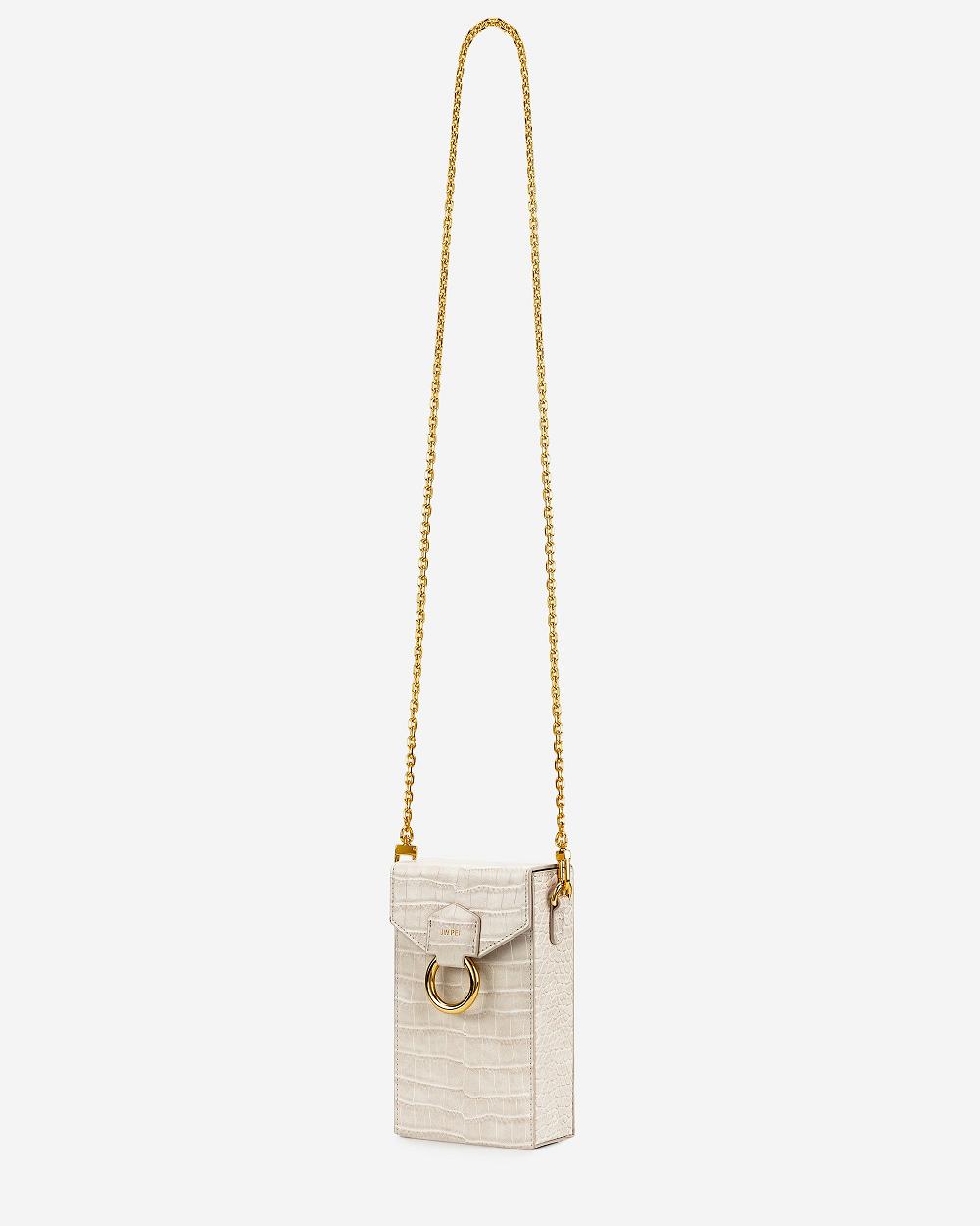 JW PEI Lola Chain Women Phone Bag White | CA1203PQ