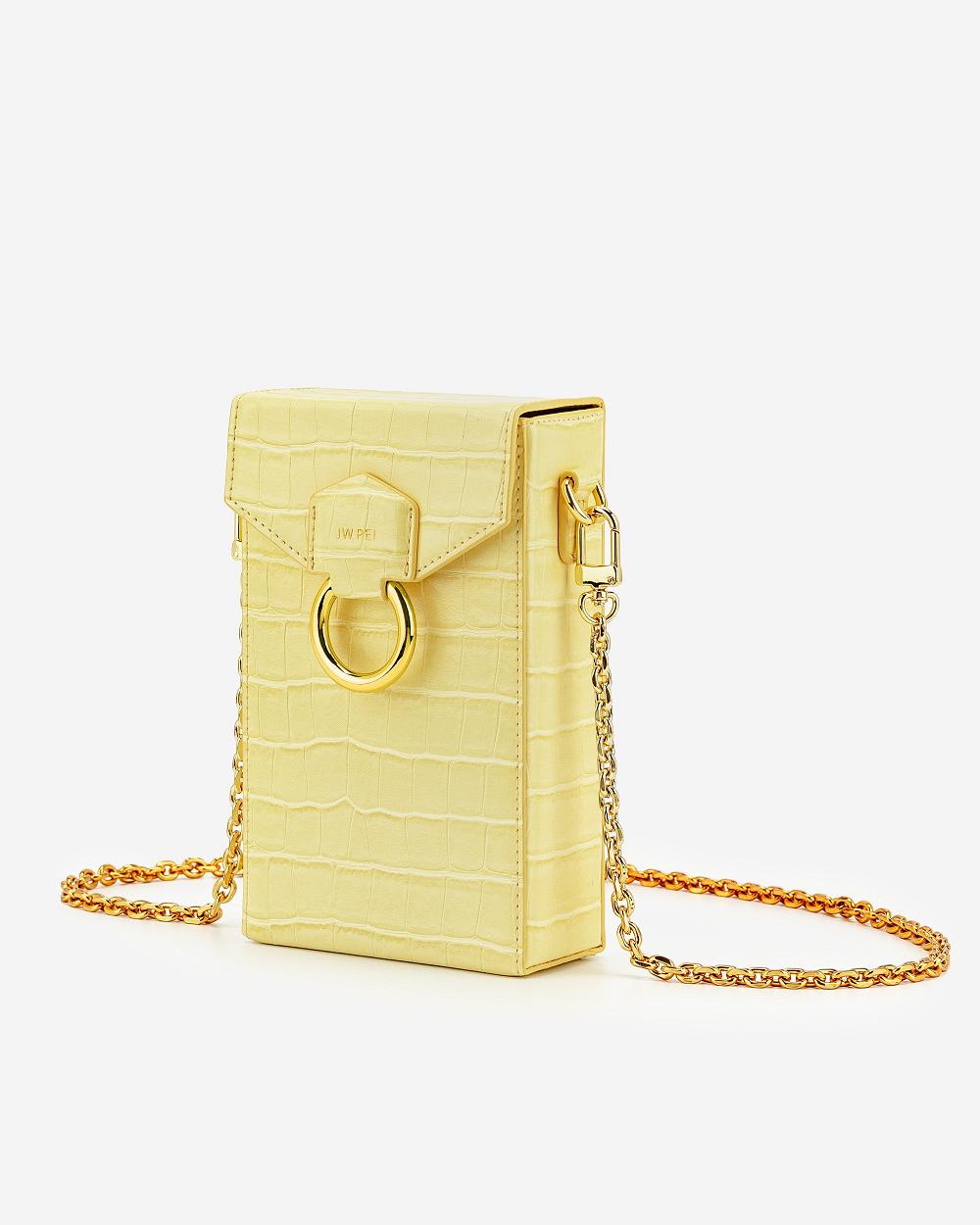 JW PEI Lola Gradient Chain Women Phone Bag Yellow | CA1205SO