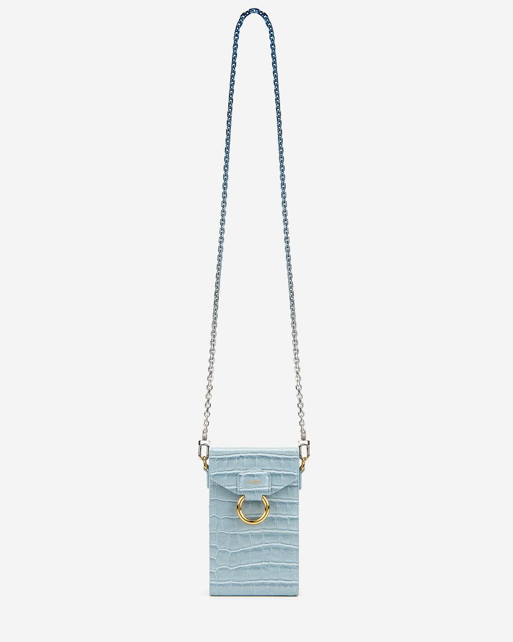 JW PEI Lola Gradient Chain Women Phone Bag Turquoise | CA1207FM