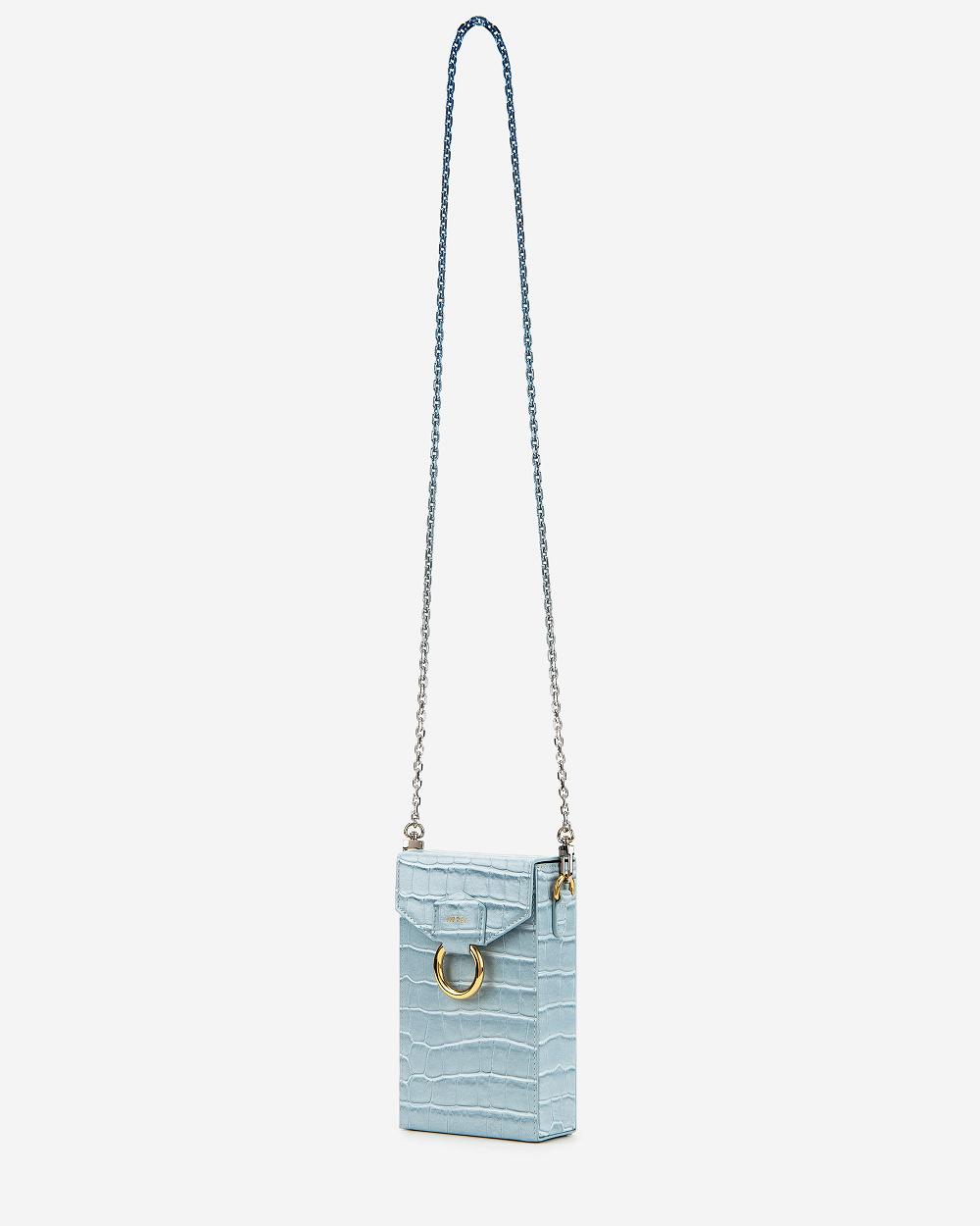 JW PEI Lola Gradient Chain Women Phone Bag Turquoise | CA1207FM