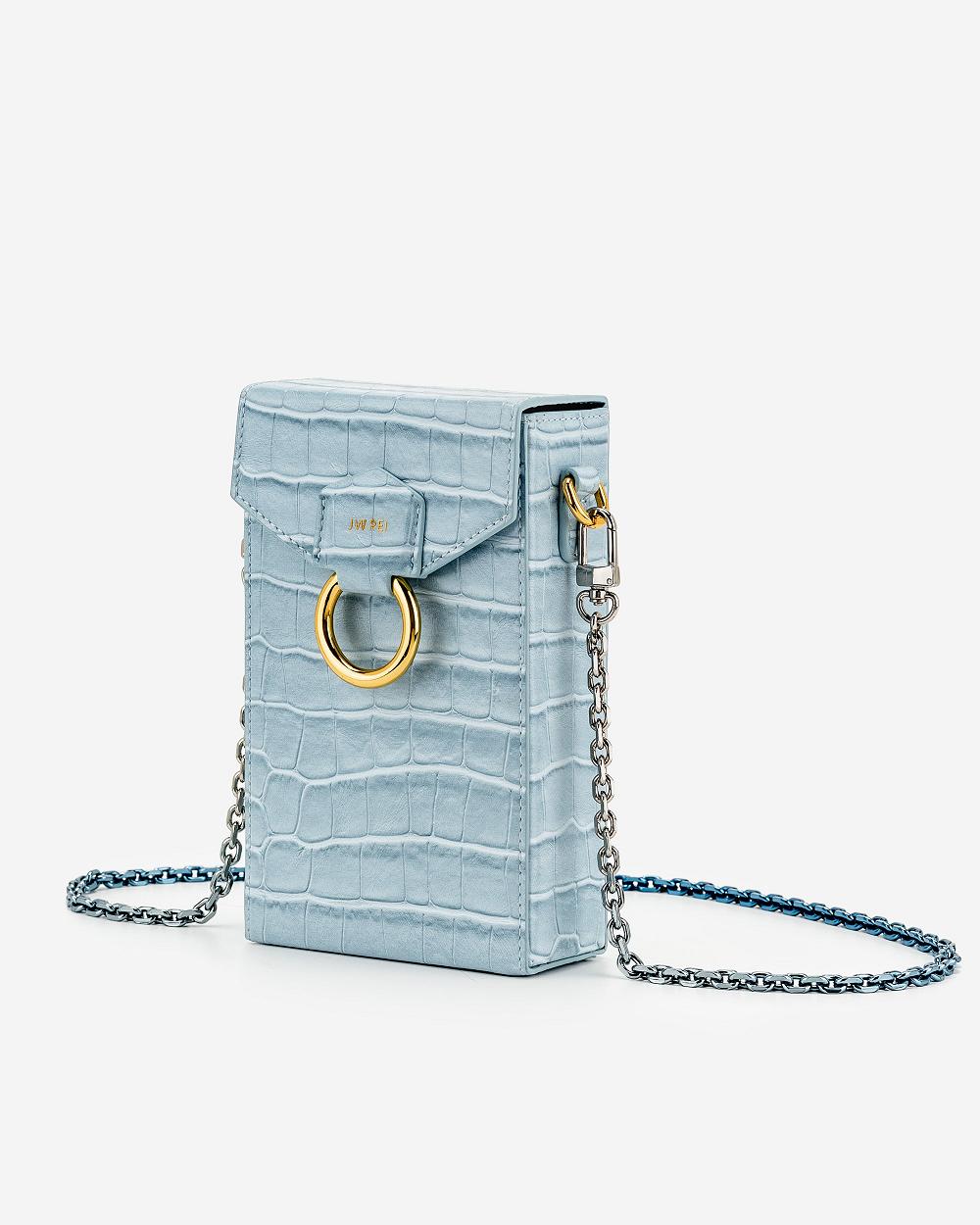 JW PEI Lola Gradient Chain Women Phone Bag Turquoise | CA1207FM