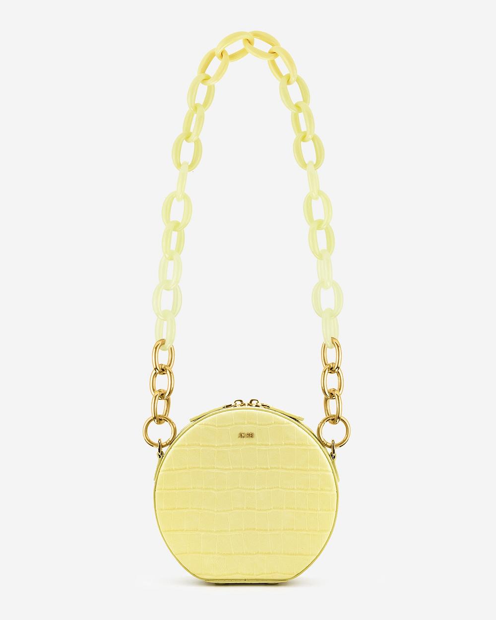 JW PEI Luna Gradient Acrylic Chain Circle Women Shoulder Bags Yellow | CA1319CE