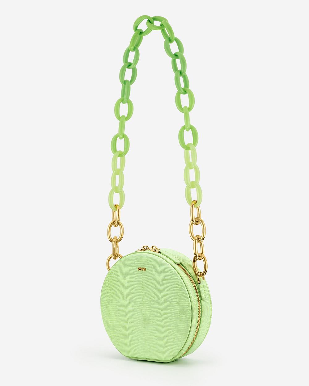 JW PEI Luna Gradient Acrylic Chain Circle Women Shoulder Bags Green | CA1321BC