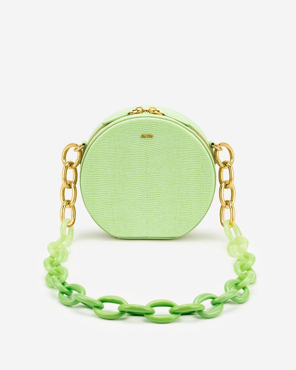 JW PEI Luna Gradient Acrylic Chain Circle Women Shoulder Bags Green | CA1321BC