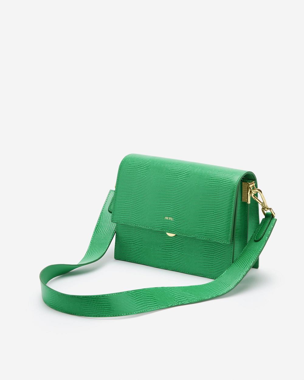 JW PEI Mini Flap Women Crossbody Bags Green | CA1062NB