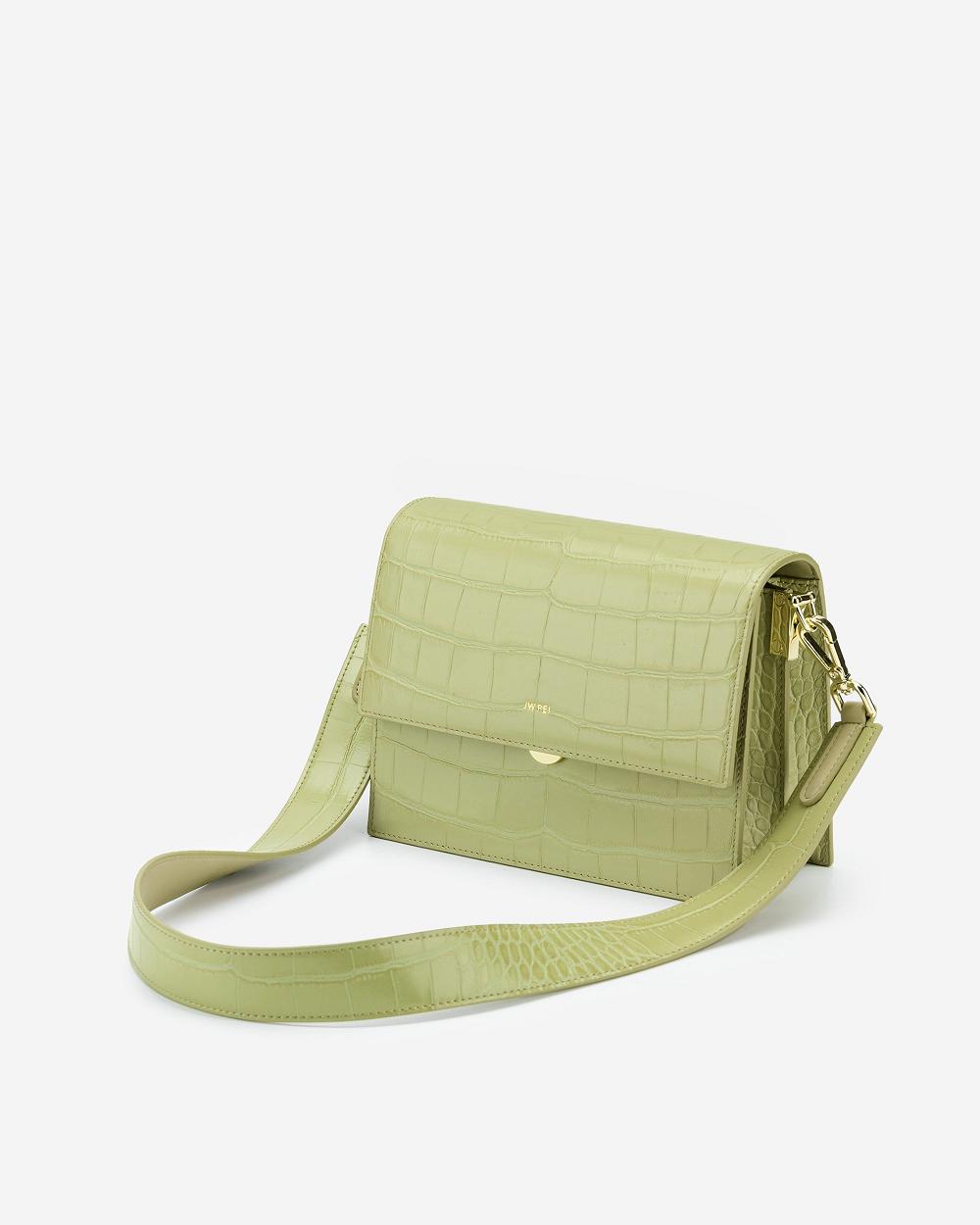 JW PEI Mini Flap Women Crossbody Bags Olive / Green | CA1064QZ