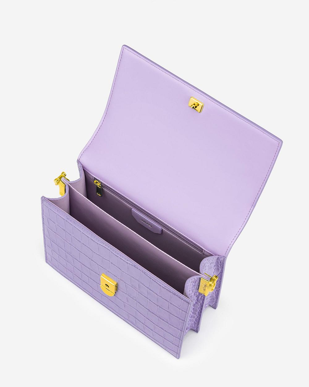 JW PEI Mini Flap Women Crossbody Bags Purple | CA1059CE