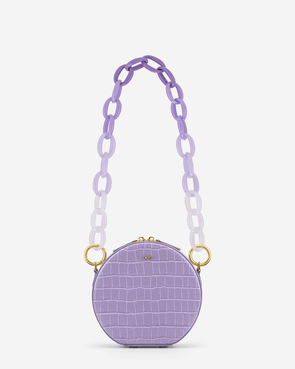 JW PEI Mya Gradient Acrylic Women Chain Strap Purple | CA1384OR