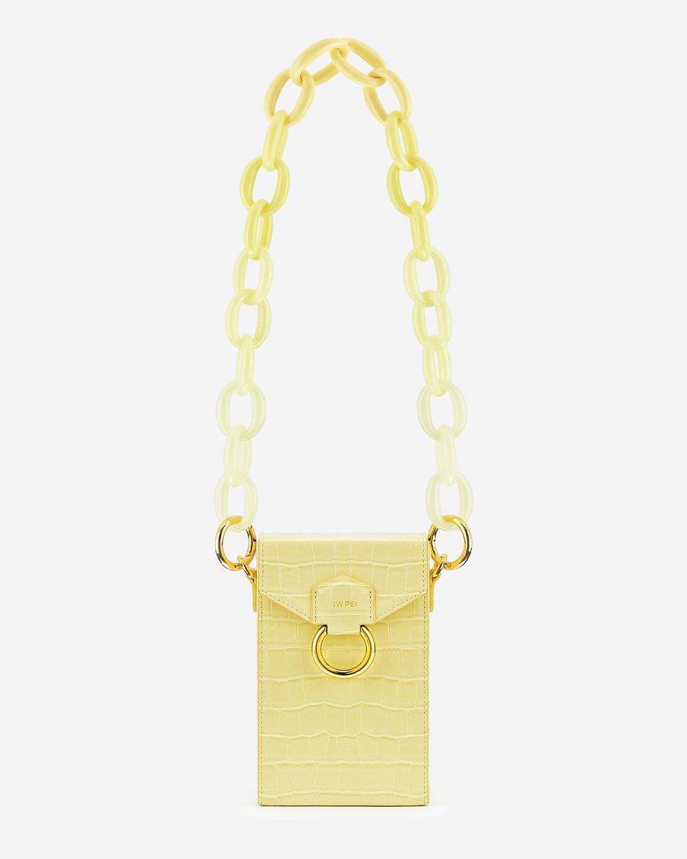 JW PEI Mya Gradient Acrylic Women Chain Strap Yellow | CA1386AP