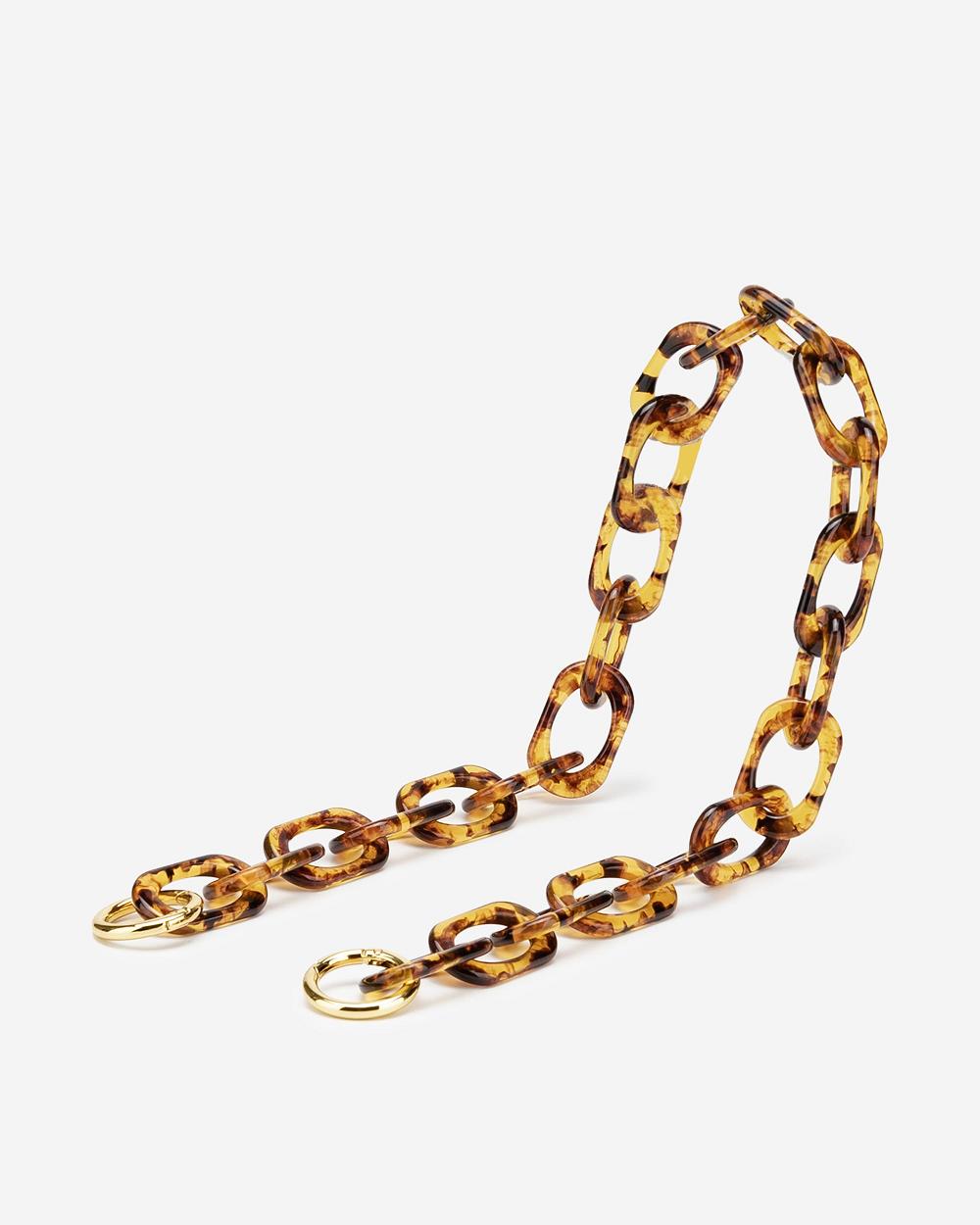 JW PEI Mya Tortoiseshell Acrylic Women Chain Strap Gold | CA1388DN