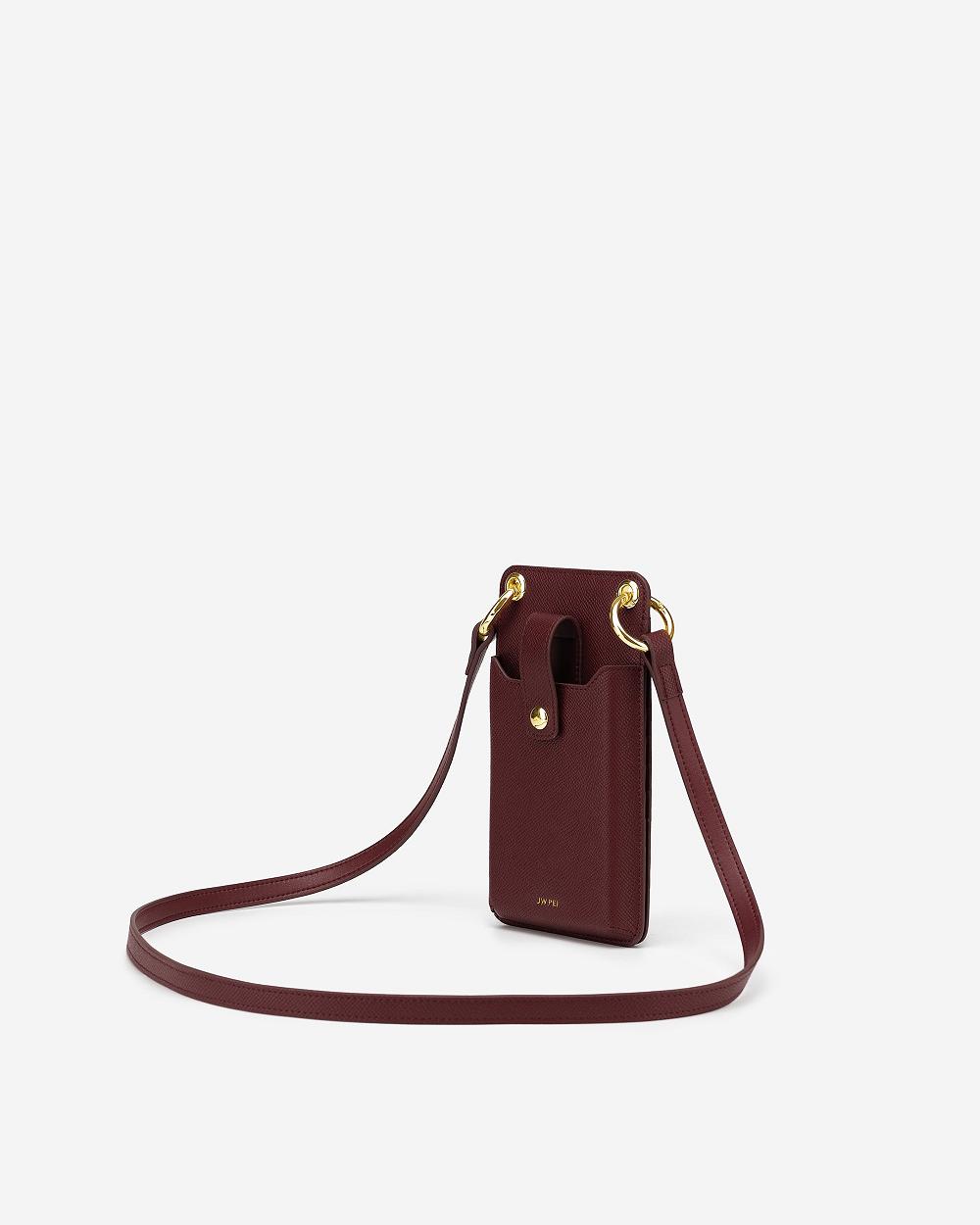 JW PEI Quinn Women Phone Bag Burgundy | CA1208GL