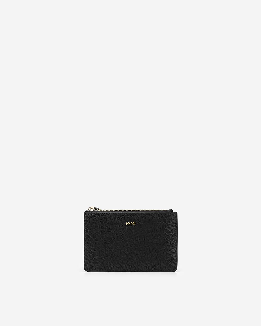 JW PEI Quinn Zipped Women Cardholders Black | CA1360AP