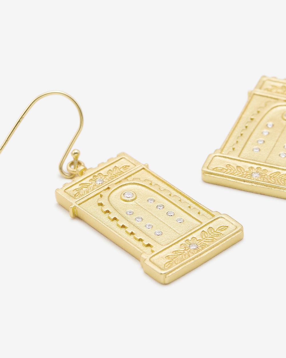 JW PEI Roman Arch Earrings Women Jewelry Gold / White | CA1463PQ