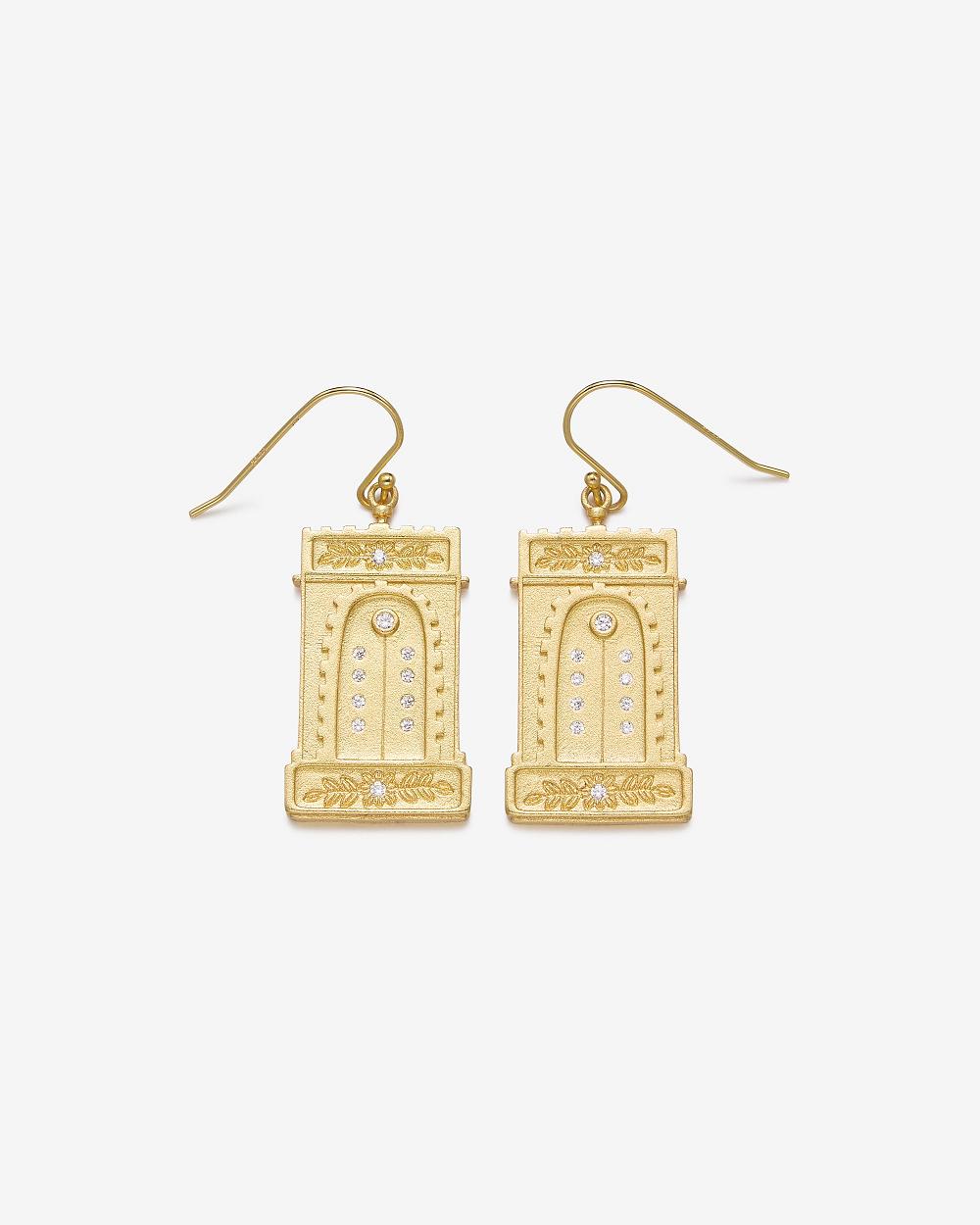 JW PEI Roman Arch Earrings Women Jewelry Gold / White | CA1463PQ