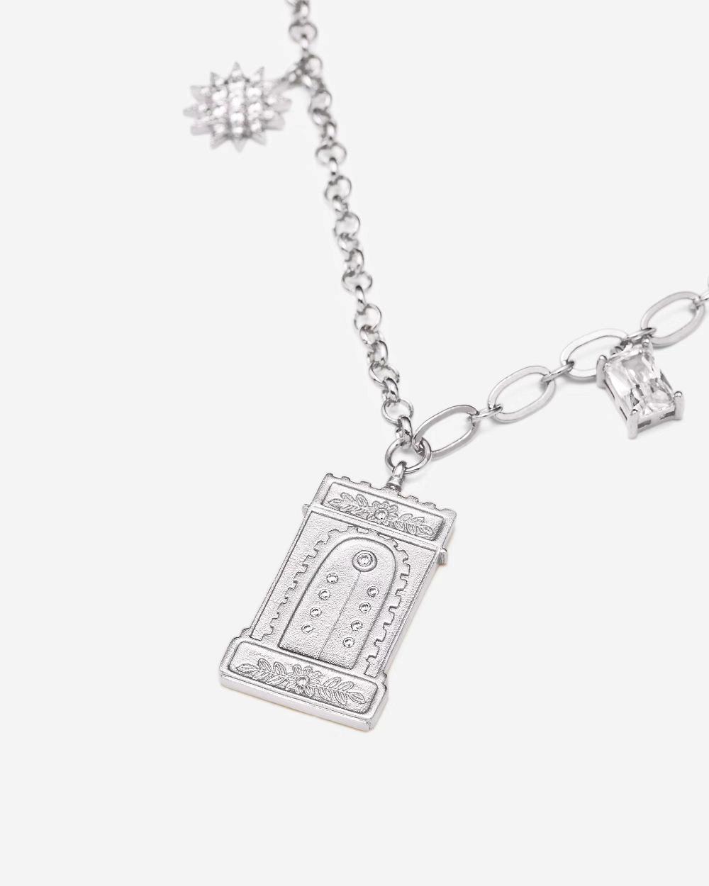 JW PEI Roman Arch Pendant Necklace Women Jewelry Silver | CA1464AP