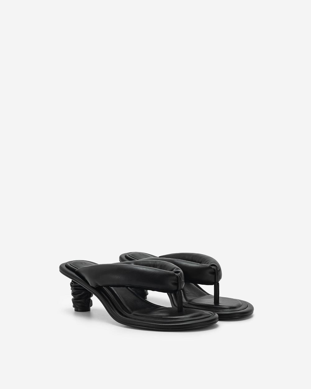 JW PEI Talia Puffed Sandal Women Shoes Black | CA1518DN