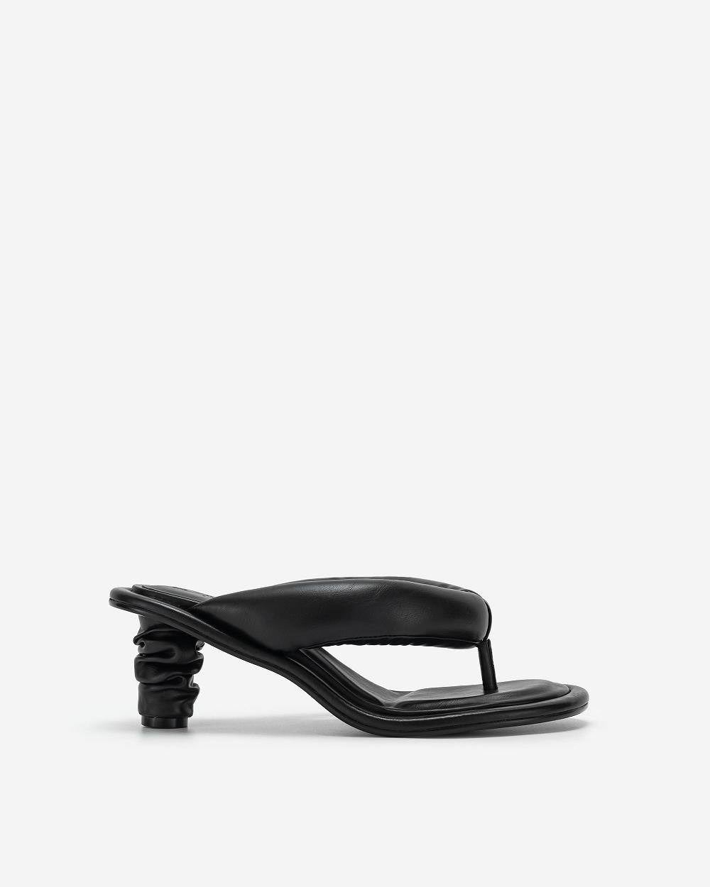 JW PEI Talia Puffed Sandal Women Shoes Black | CA1518DN