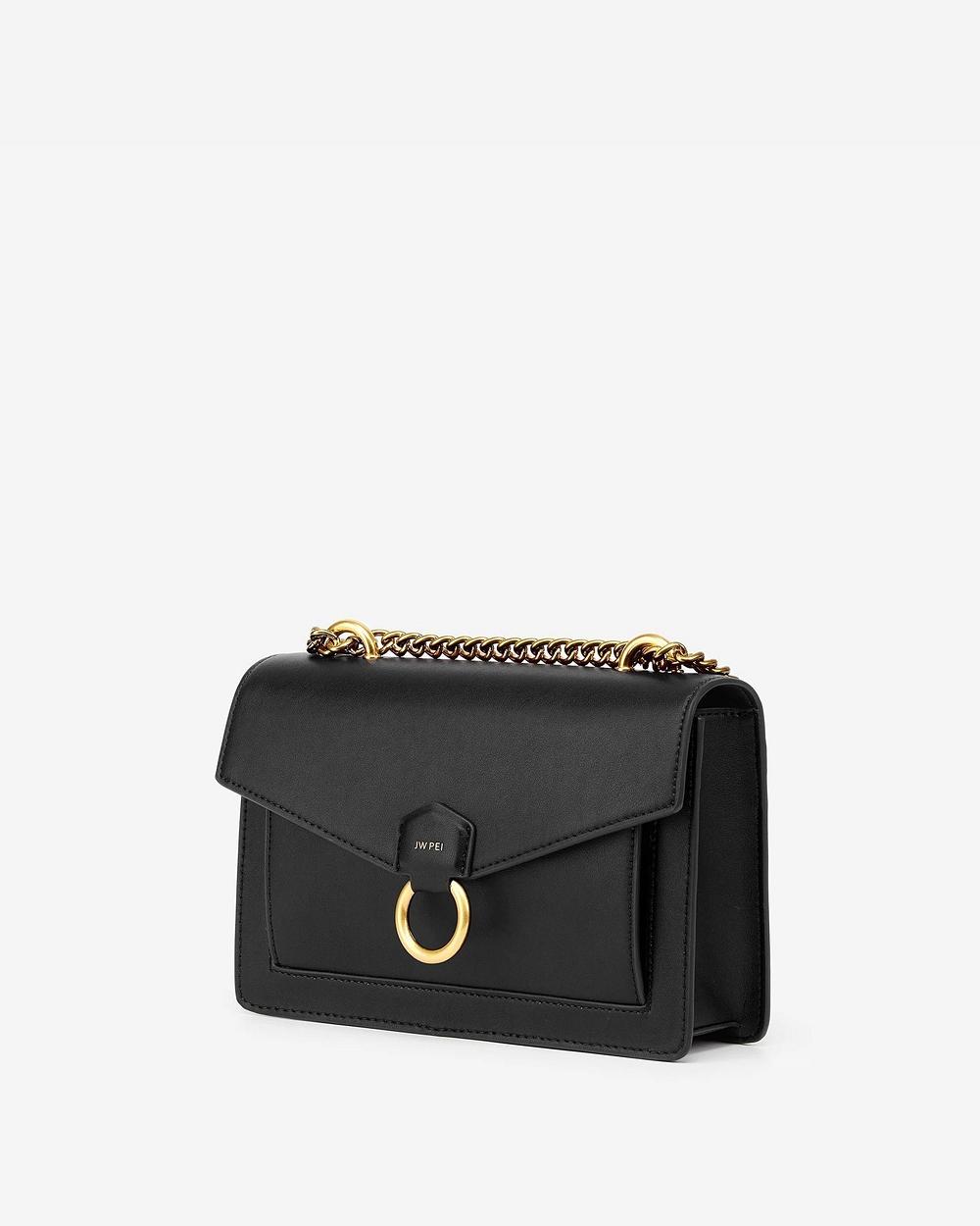 JW PEI The Envelope Chain Women Crossbody Bags Black | CA1076DN