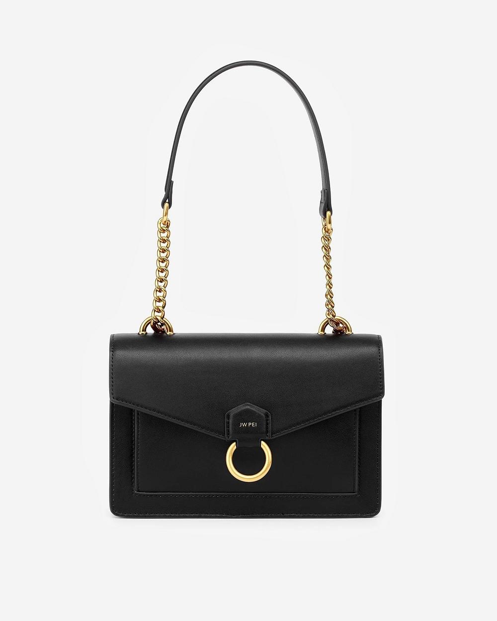 JW PEI The Envelope Chain Women Crossbody Bags Black | CA1076DN