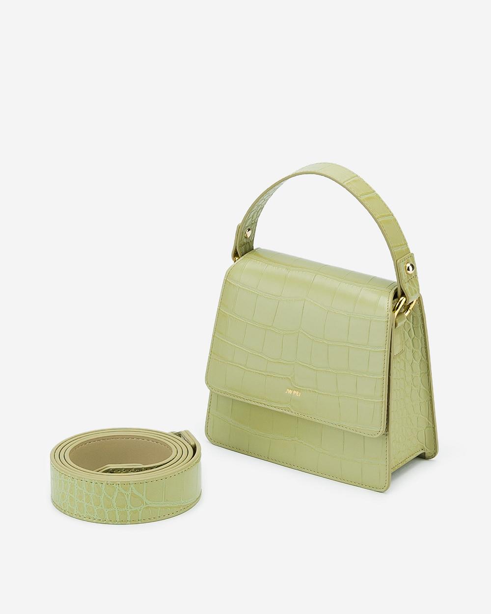 JW PEI The Fae Top Handle Women Handbag Olive / Green | CA1149IS