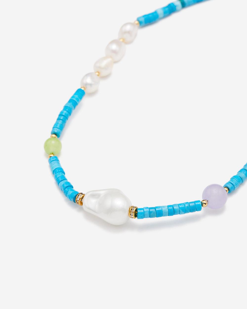 JW PEI Turquoise Multi Beaded Necklace Women Jewelry Blue | CA1470JJ